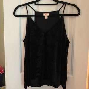 Black Velvet Tank Top
